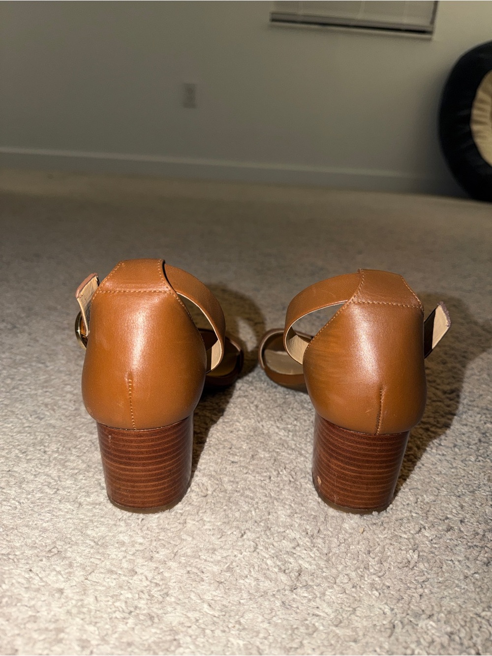 Michael Kors Brown Ankle-Strap Block Heel Sandals - Picture 4 of 5